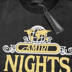 Large Black Amiri Nights Oversized Tee