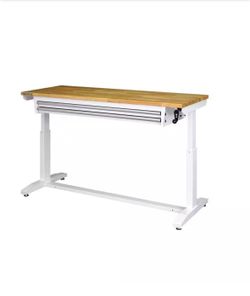 BRAND NEW IN BOX Shop Husky Tool Storage 62 in. W White Adjustable Height Work Table with 2-Drawers
