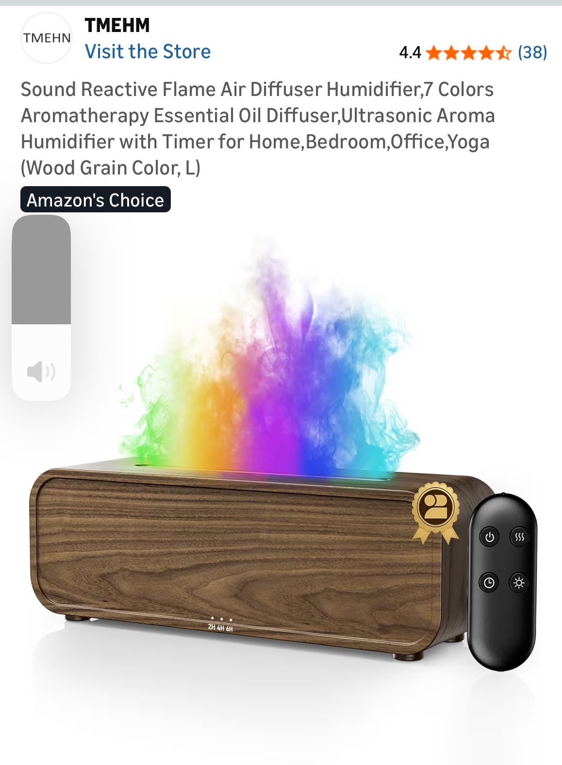 Sound Reactive Flame Air Diffuser Humidifier