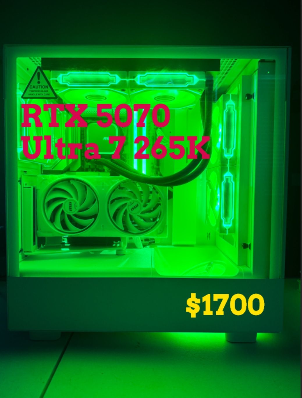 Brand New White Gaming Pc RTX 5070