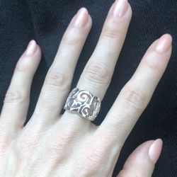 Sterling Silver Filigree Statement Ring