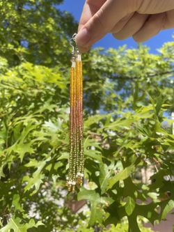 Green, Pink, Yellow Dangling Earrings