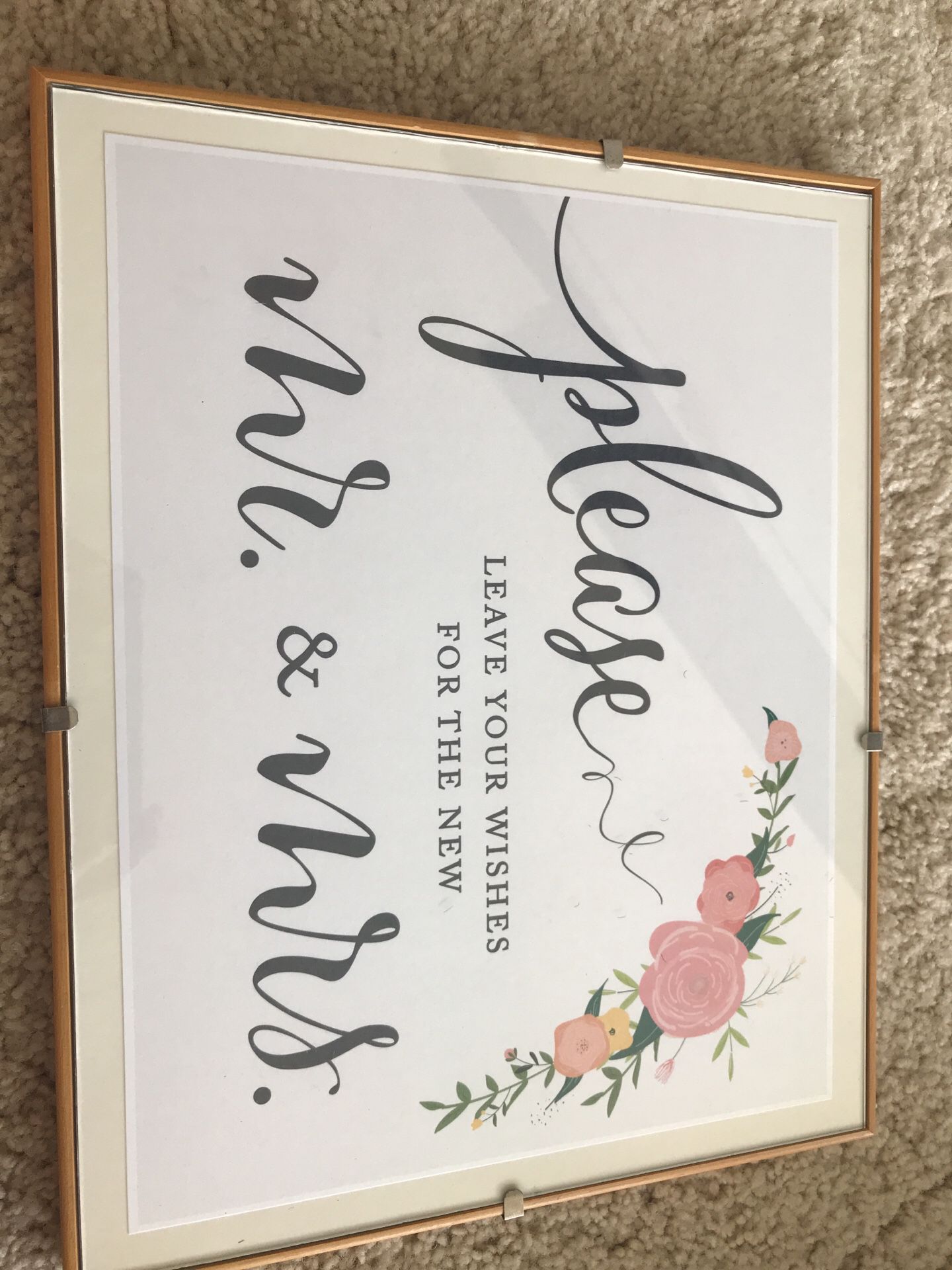 Wedding wishes sign