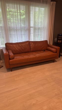 Leather cognac sofa