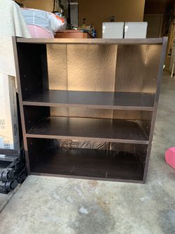 Brown shelves/drawers