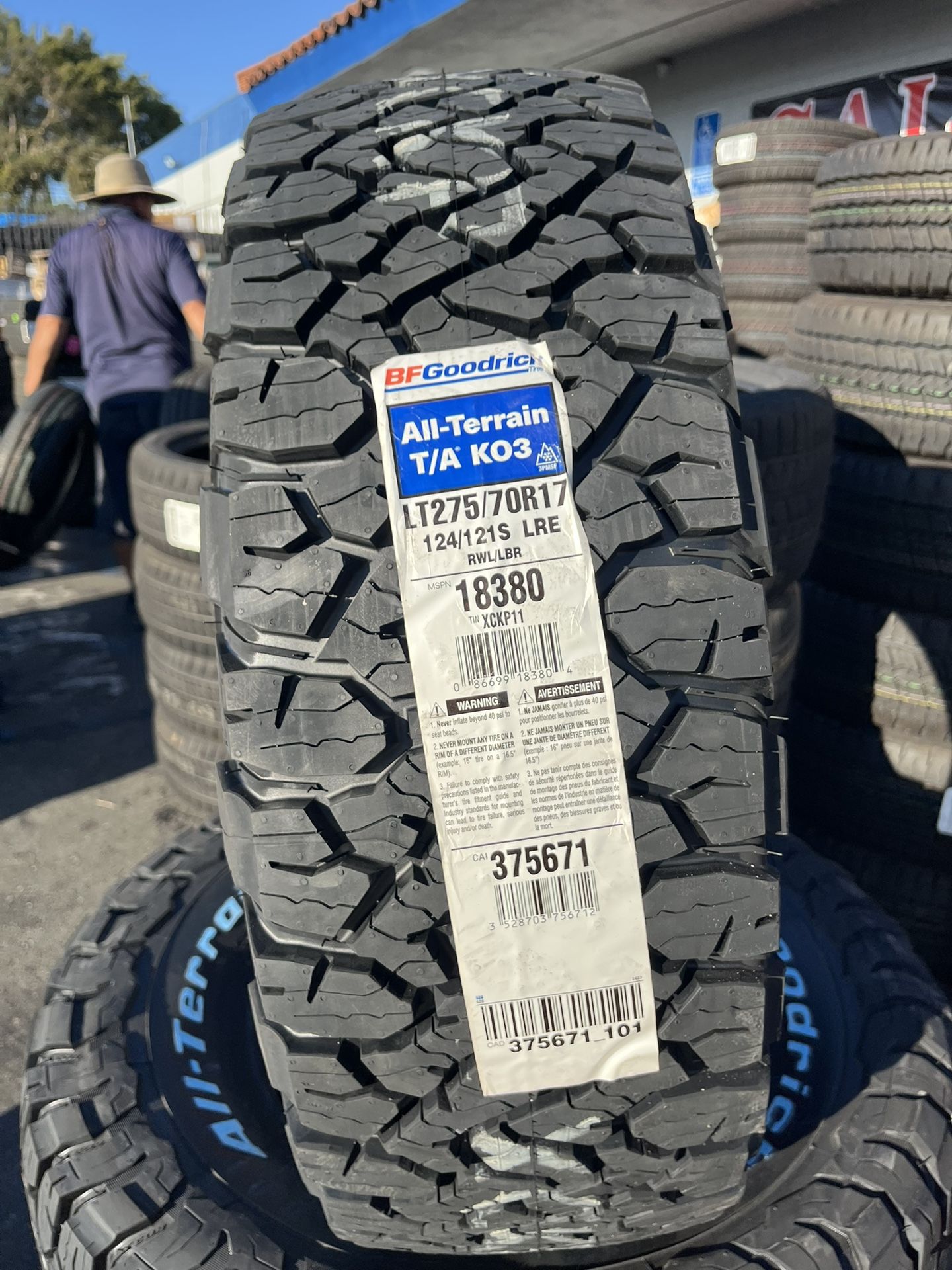 BFGOODRICH ALL-TERRAIN KO3 LT275/70R17 TIRES FOR SALE!!!!!