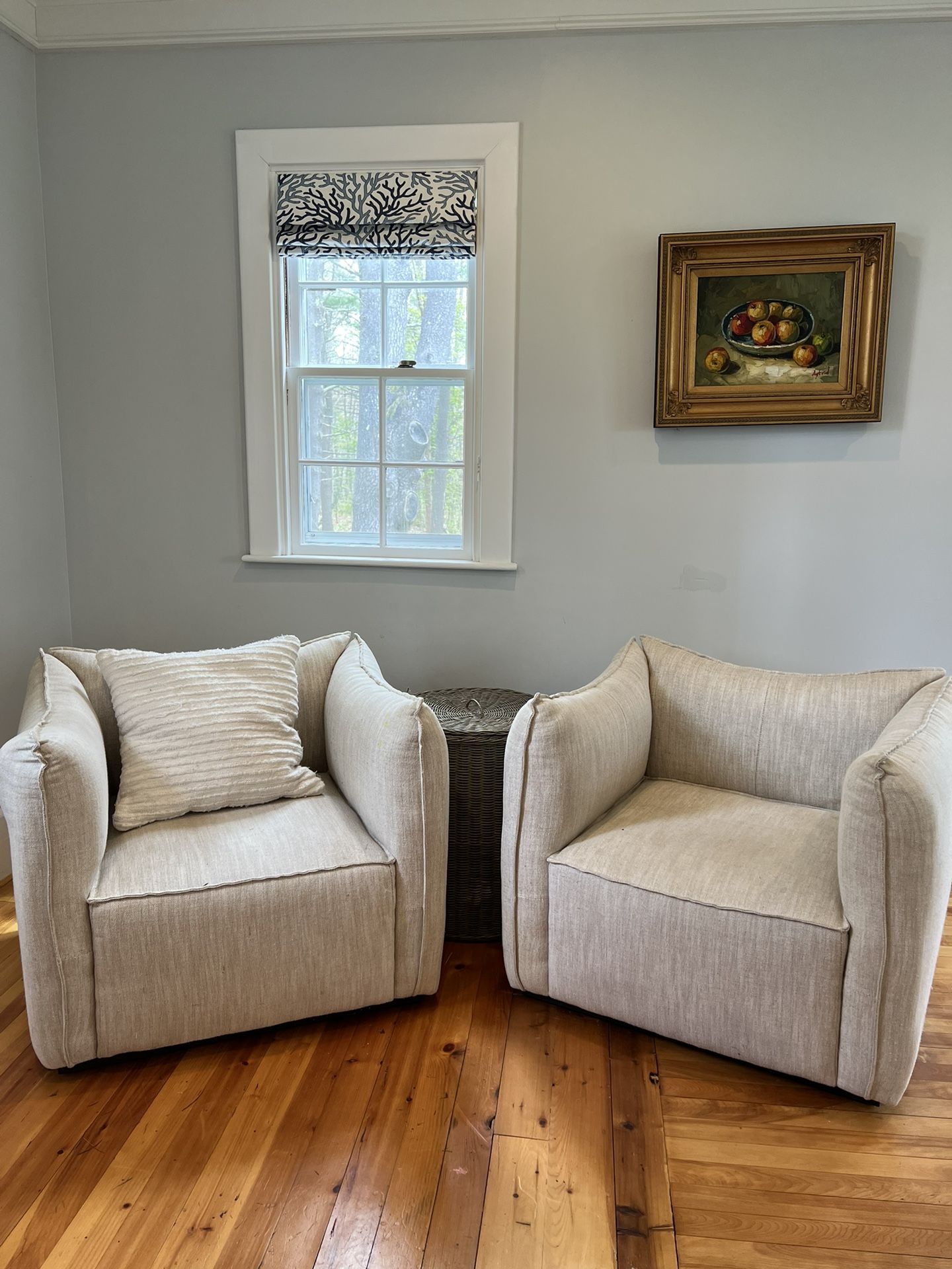 4 Restoration hardware Cozy lounge Chairs