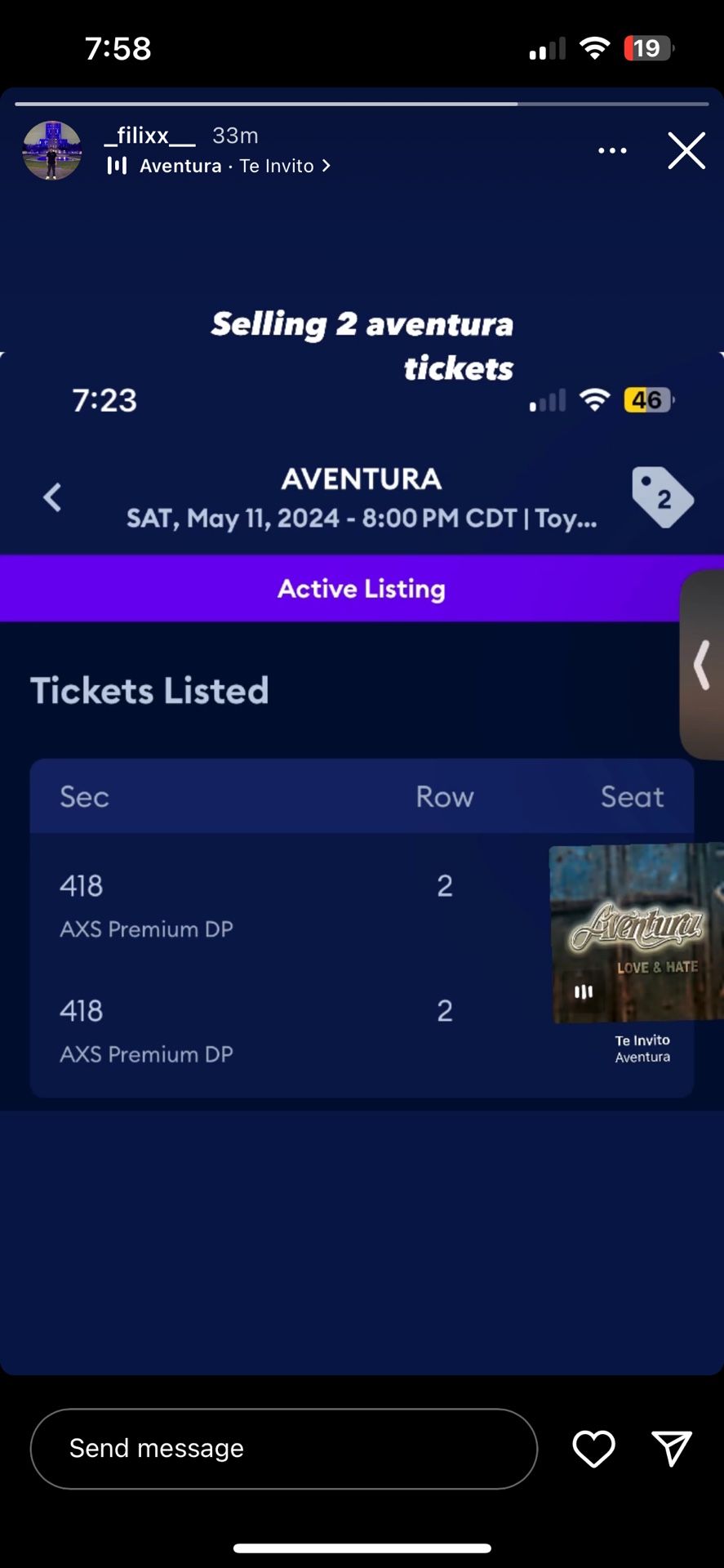 Aventura Tickets 