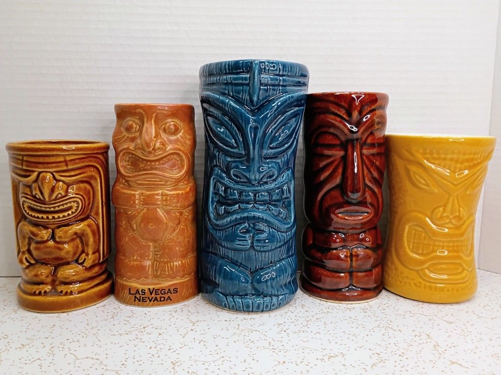 Vintage Tiki Mug Lot Tiki Farm 2000 Warrior Mug Honolua Surf Co. & MORE! All for $45!