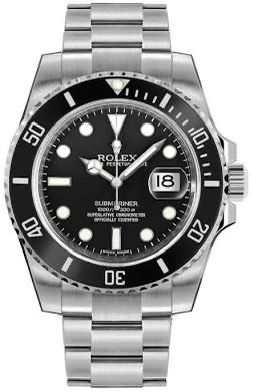 Rolex Submariner Date Oystersteel Black Dial Men's Watch