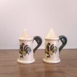 Vintage Meltox Pottery Salt & Pepper Shakers Provincial