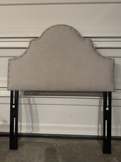 Grey Tufted Twin Headboard