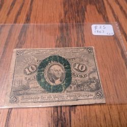 1863 10¢ Bill