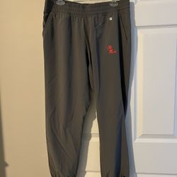 CHAMPION OLE MISS UM gray joggers athletic athleisure lightweight pants L EUC  Stretch casual   Made of polyester and spandex, these pants provide com