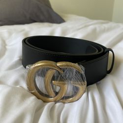 2015 Re Edition Wide Leather Belt in Black - Gucci