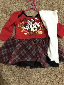 Minnie Mouse dress with stockings