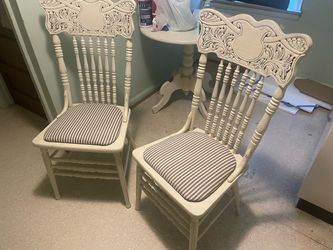 Farmhouse chairs, newly restored.