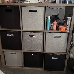 Dresser with boxes
