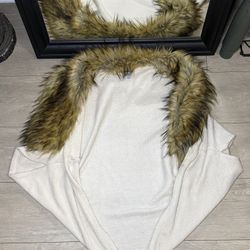Y2K 2000s Bebe Fur Coat Knitted Sweater