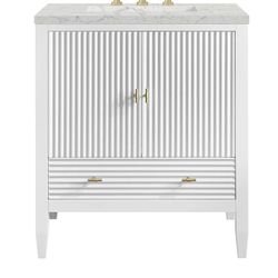 James Martin Vanities Myrrin 30" Free Standing Single Basin Hardwood Vanity