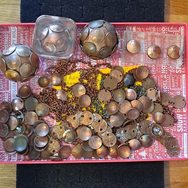 Wheat And Memorial Pennies 