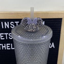 Hematite Minnie Straw Topper