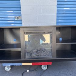 Black Entertainment Center W Electric Fireplace