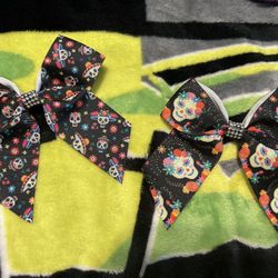 Dia De Los Muertos Halloween Bows