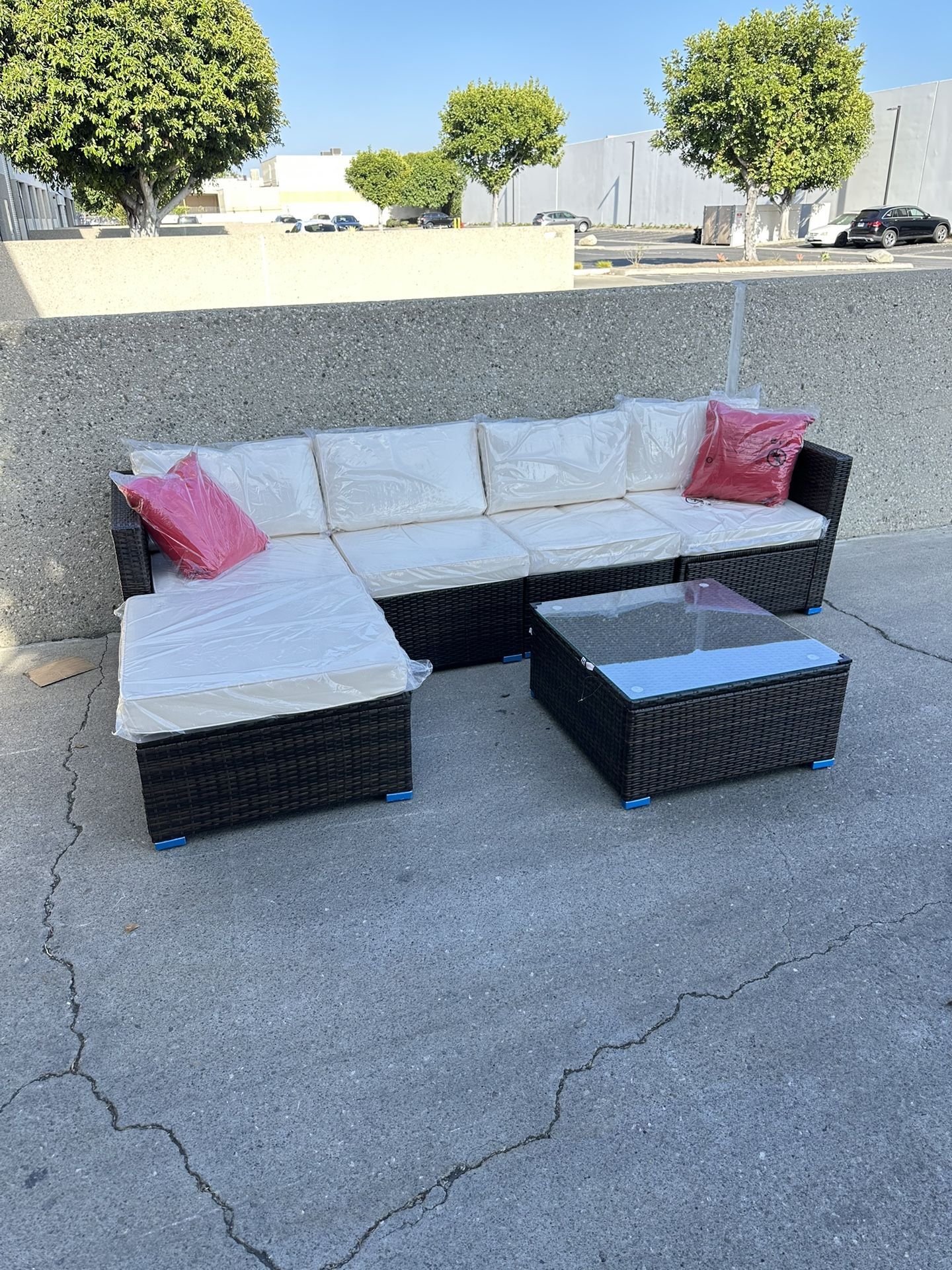 6pc Outdoor Patio Wicker Furniture Set
