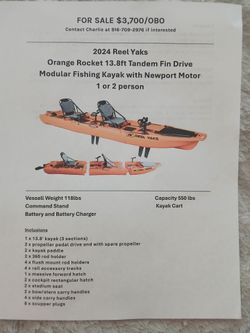 FISHING KAYAK WITH NEWPORT MOTOR