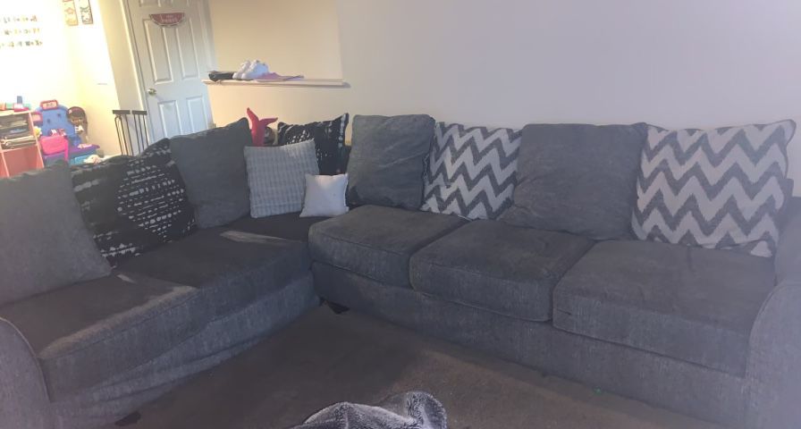 Grey Couch Two Piece 
