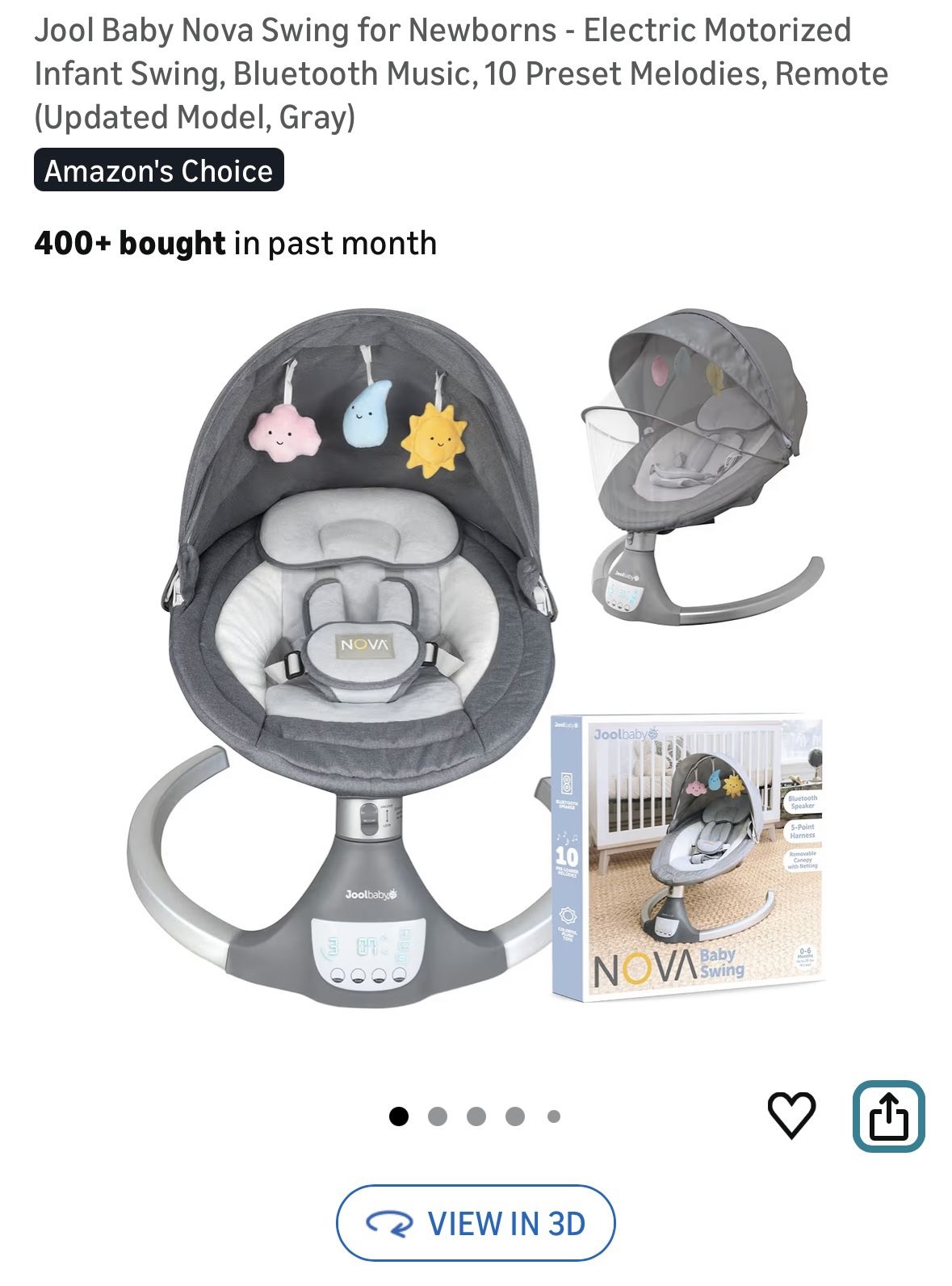 Jool Baby Nova Swing for Newborns