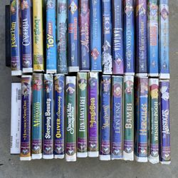 Collector Disney VHS Collection In Clam Shells