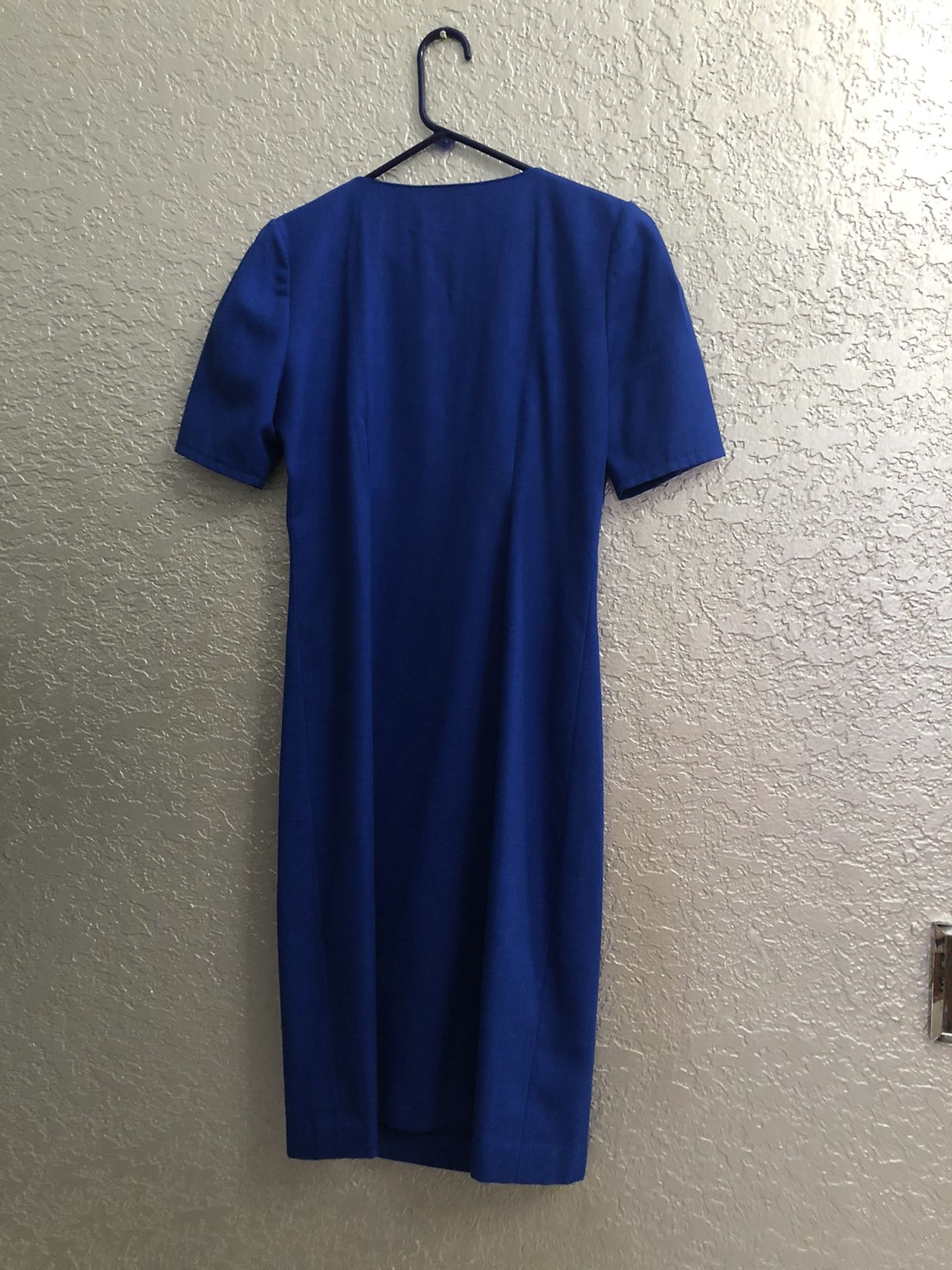 Size 10. Custom made Lined Dress. Royal Blue. 