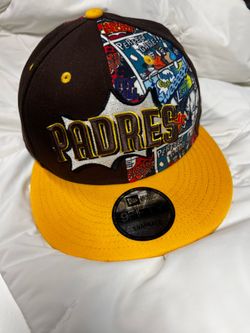 New Era 9FIFTY San Diego Padres Comic Book Snap Back Hat. OSFM. Brown/https://offerup.com/redirect/?o=WWVsbG93Lk5ldw==