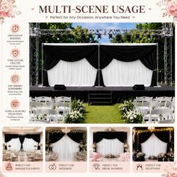 Brand New Breezehug 10ft x 20ft Double Crossbar Backdrop Stand, Adjustable Heavy Duty