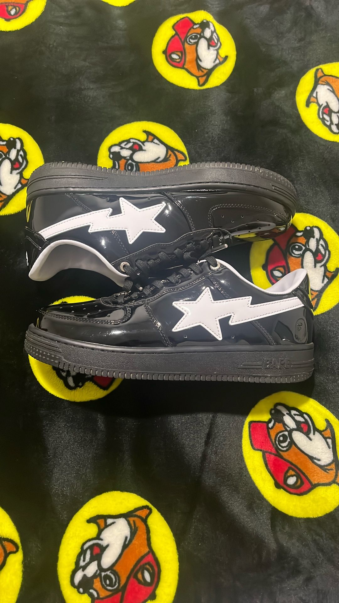 NO BOX SIZE 9.5 BAPE Bapesta’s #2 Black 