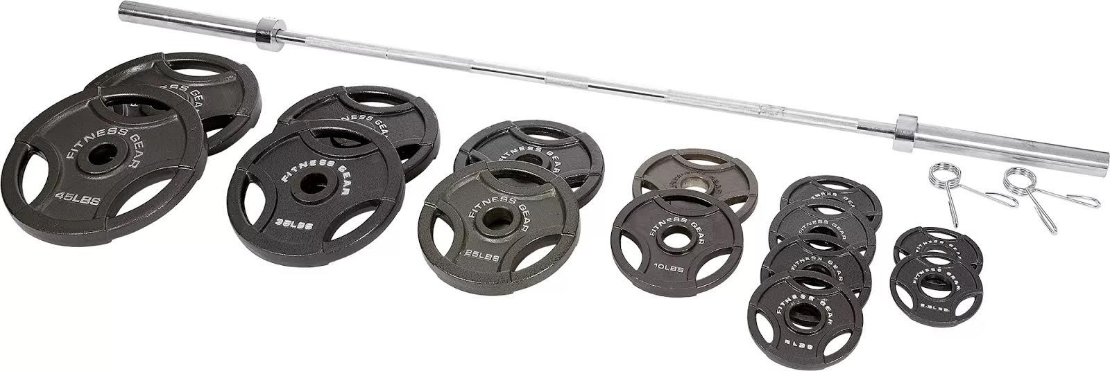 Fitness Gear 300 lb. (pound) Olympic Weight Set - Like New