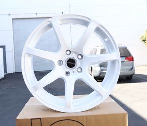 Brand New Work T7R Style 18x8.5 White Wheels 5x114.3 ET35 Fits Honda Toyota Nissan Lexus