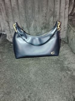 Coach Black Leather Shoulder Bag