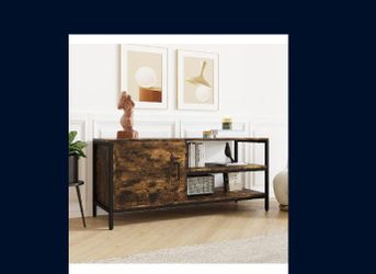 Retro Farmhouse TV Stand for TVs up to 50, Brown