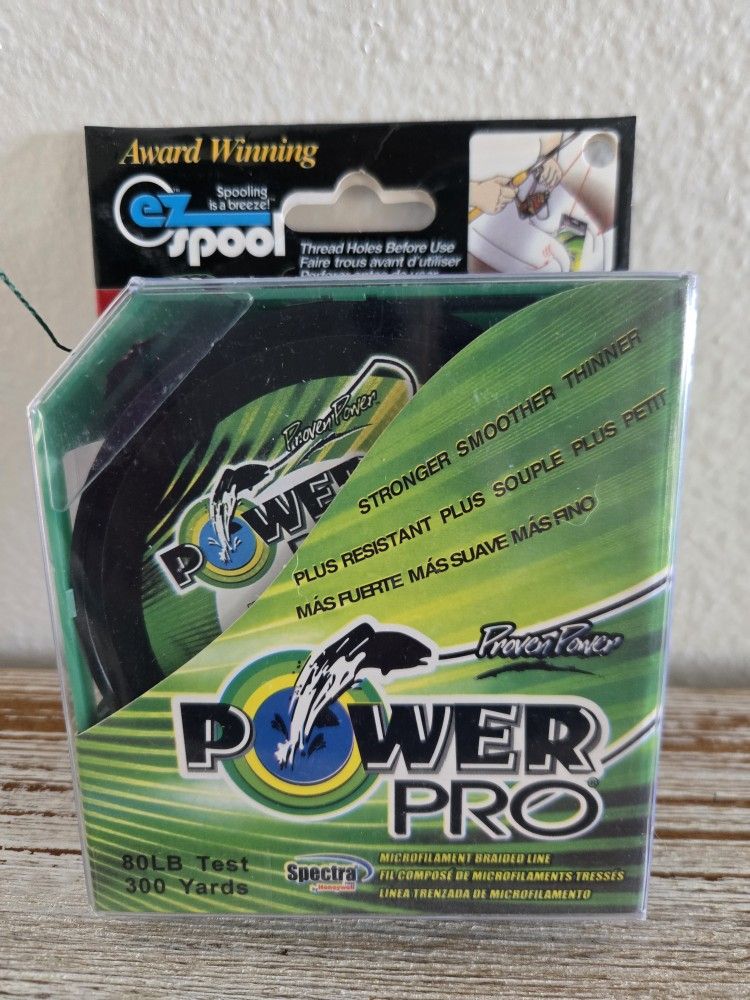 PowerPro 80lb 300yd Braided Fishing Line – New