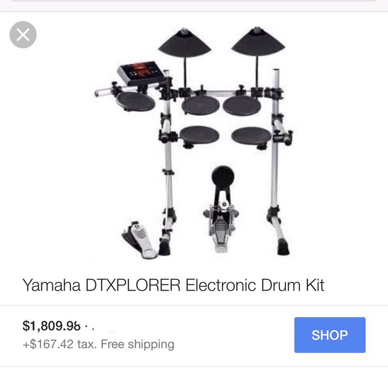 Yamaha DTXPLORER Electric drum set with seat