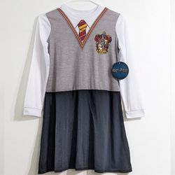 Harry Potter Girls Hermoine Hogwarts Gryffindor Uniform Pajama Nightgown