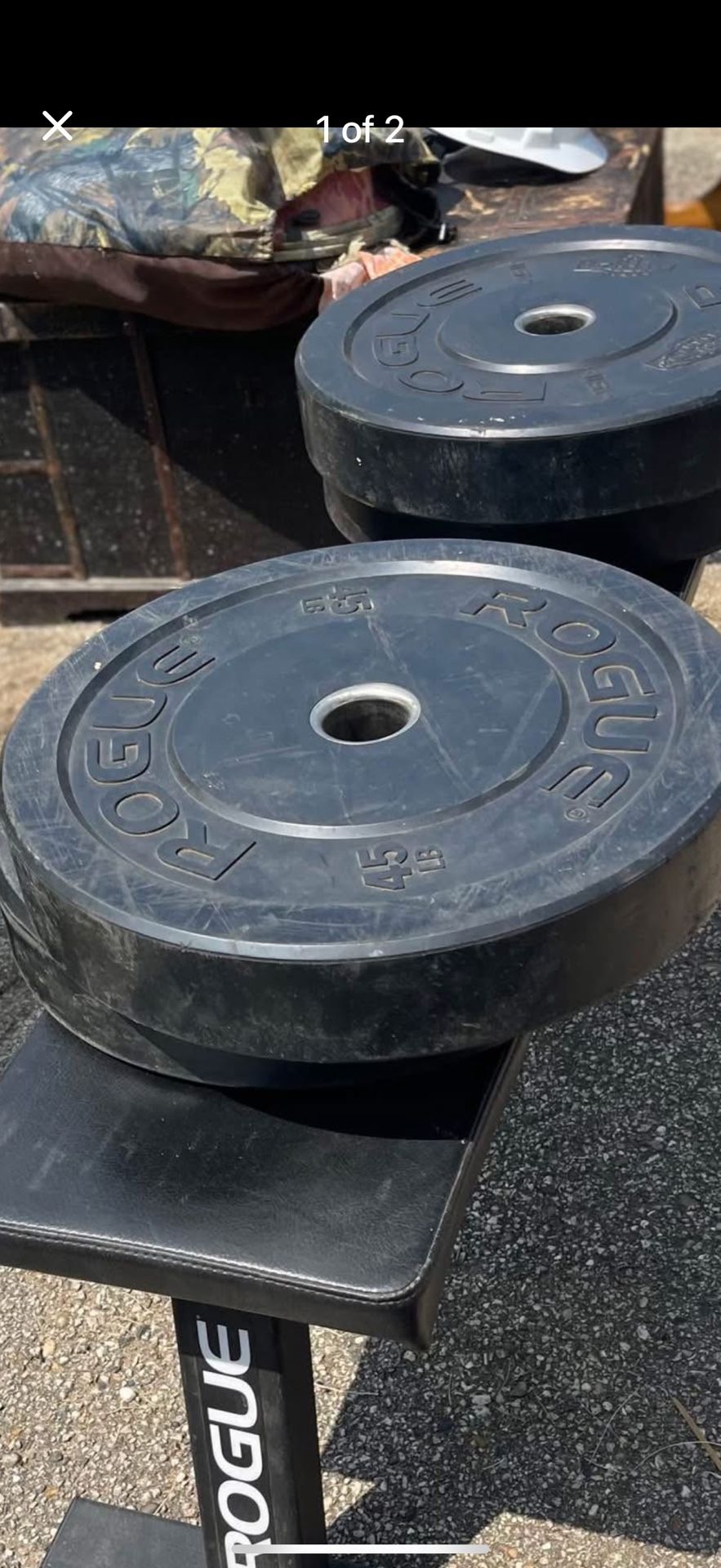 Rogue HG 2.0 Bumper Plate, specifically a 2-45lbs
