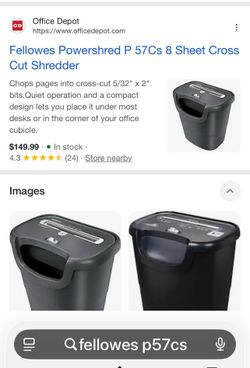 Fellowes P57cs Paper Shredder