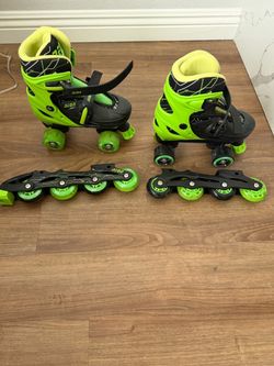 Adjustable Roller Skates / Roller Blades (size 3-6 big kids)