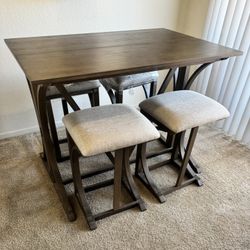 5 Piece Adjustable Table Dining Set