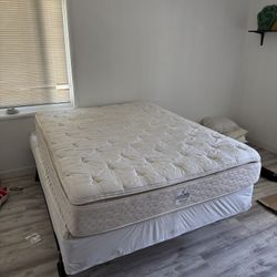 Queen Mattress, Boxspring and Bed Frame 