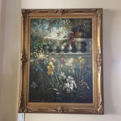 Large Painting By H Jacob $650 37” By 46”